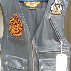 Rare Vintage Harley Davidson Cargo Vest