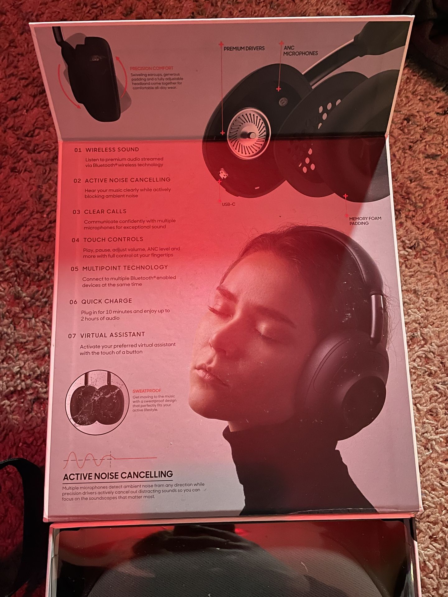 Sharper Image Soundhaven ANC Bluetooth Headphonesu for Sale in Puyallup