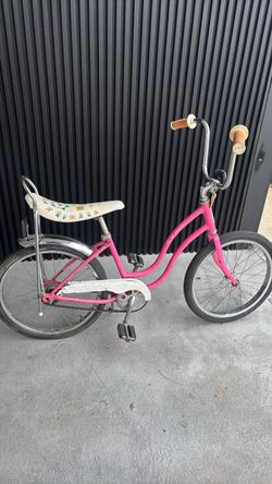 Vintage Pink Girls Banana Seat Bicycle