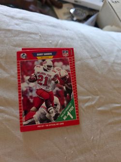 Barry Sanders 1989 Pro Set Rookie NFL Card