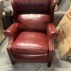 2 Hancock & Moore Chairs Leather High back Chairs - Recliner & chair/Ottoman