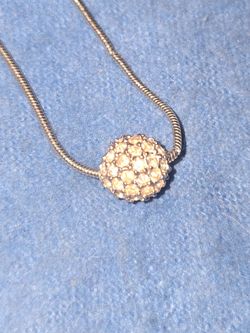 MK pave ball necklace