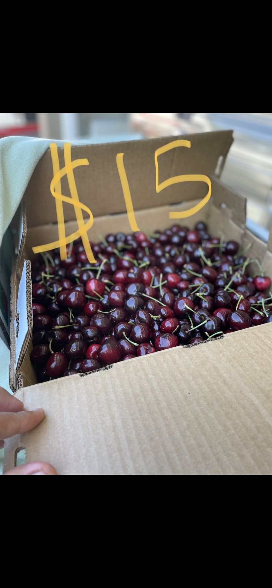 18lb box fresh cherries $15