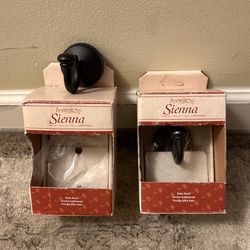 NEW 2 Wrought Iron (Black) Robe/towel Hooks