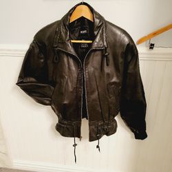 Lady's Vintage Leather Motorcycle Jacket