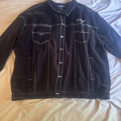 KNOCKOUT Signature Mens Brown Velvet Jacket Embroidered Gold Logo Big Size 6XL