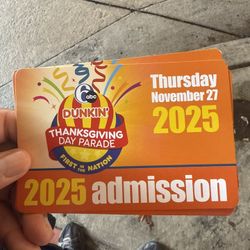 Thanks Giving parade tickets 🎫 l