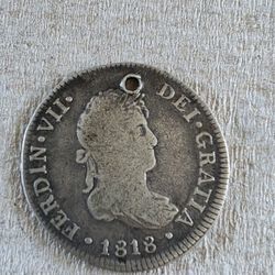 1818 PERU Lima Silver 2 Reales