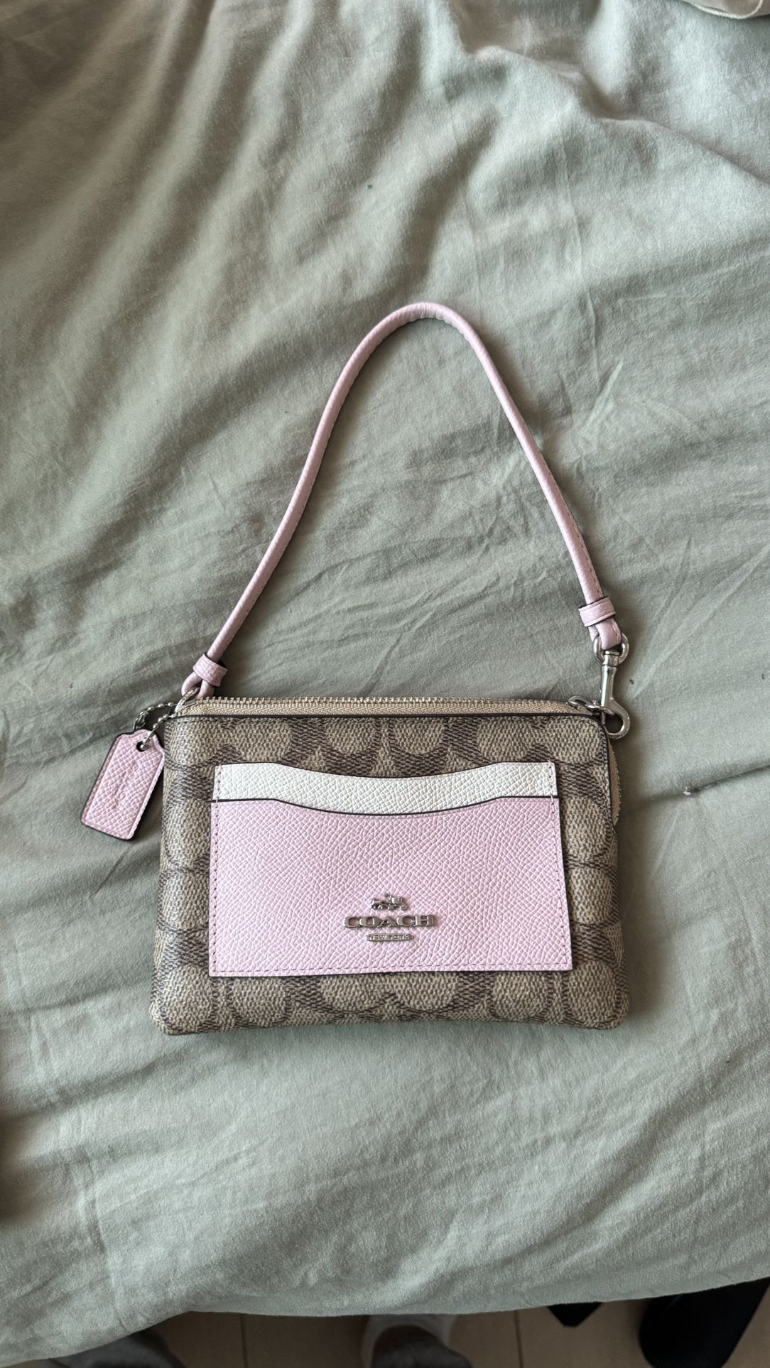 Coach Pink and Brown mini bag