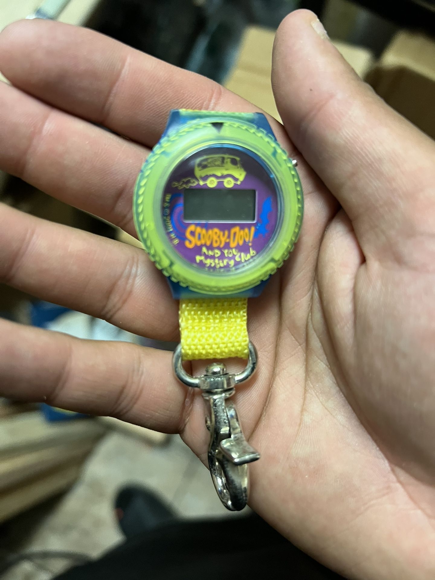 2001 Scooby Doo Mystery Machine Club Watch, Clip Key Chain Hanna-Barbara
