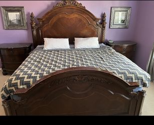 King Bed Frame and 2 Night Stands