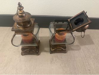 Metal candle lanterns