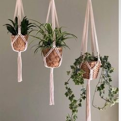 Macramé Plant Holders 3 For $15