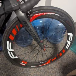 Carbon Wheel Set FFWD Tubeless Ready To Ride About 100 Miles On Them