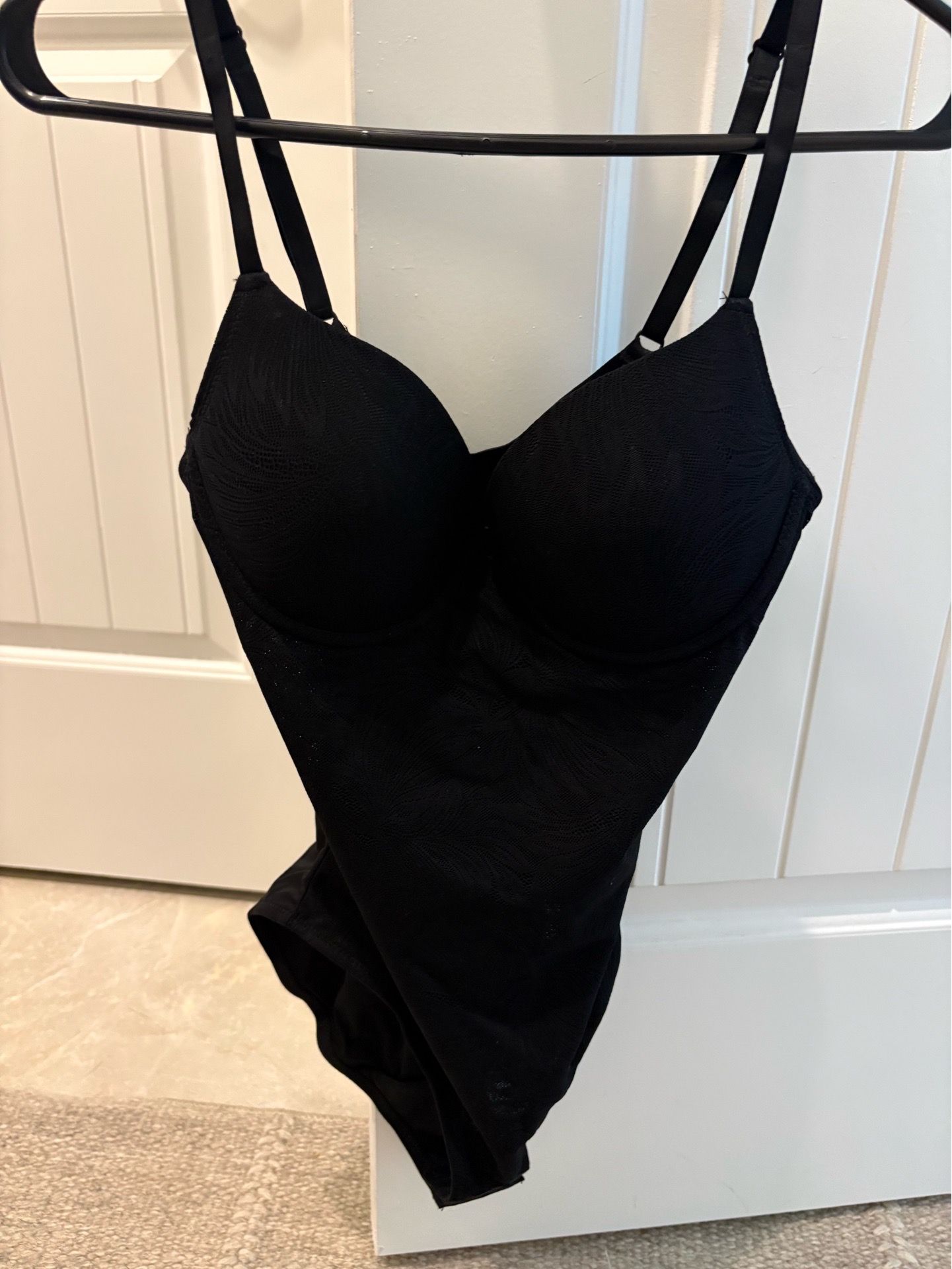 Nicole Miller New York Black Bodysuit Bra Top Size Medium