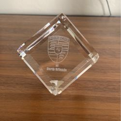 Porsche glass cube self standing 