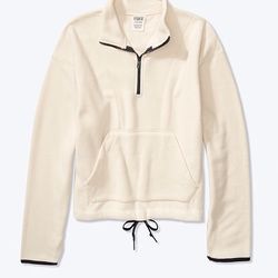 PINK POLAR FLEECE QUARTER-ZIP