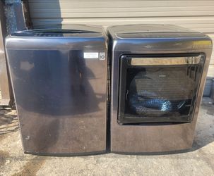 LG Super Capacity top loading washer and dryer
