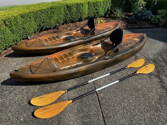 Matching Set of Lifetime Tamarack Tiger Fusion Kayaks
