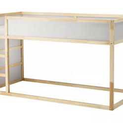 IKEA Kura Bunk Bed + 2 Twin Mattresses + Bed Tent + Waterproof Mattress Covers