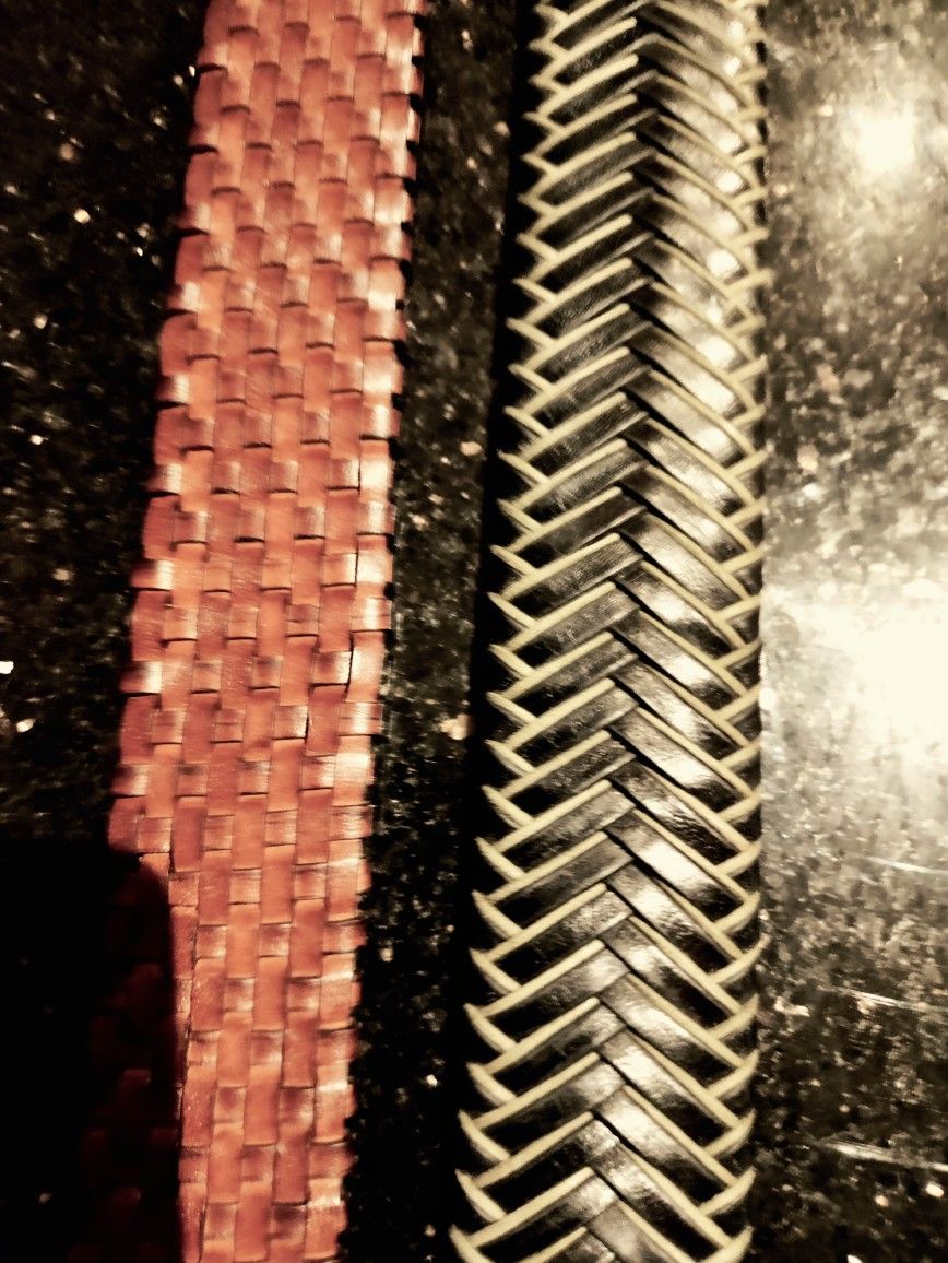 2 TOMMY BAHAMA 36/38  GENUINE PURE 100% LEATHER NEVER USED.