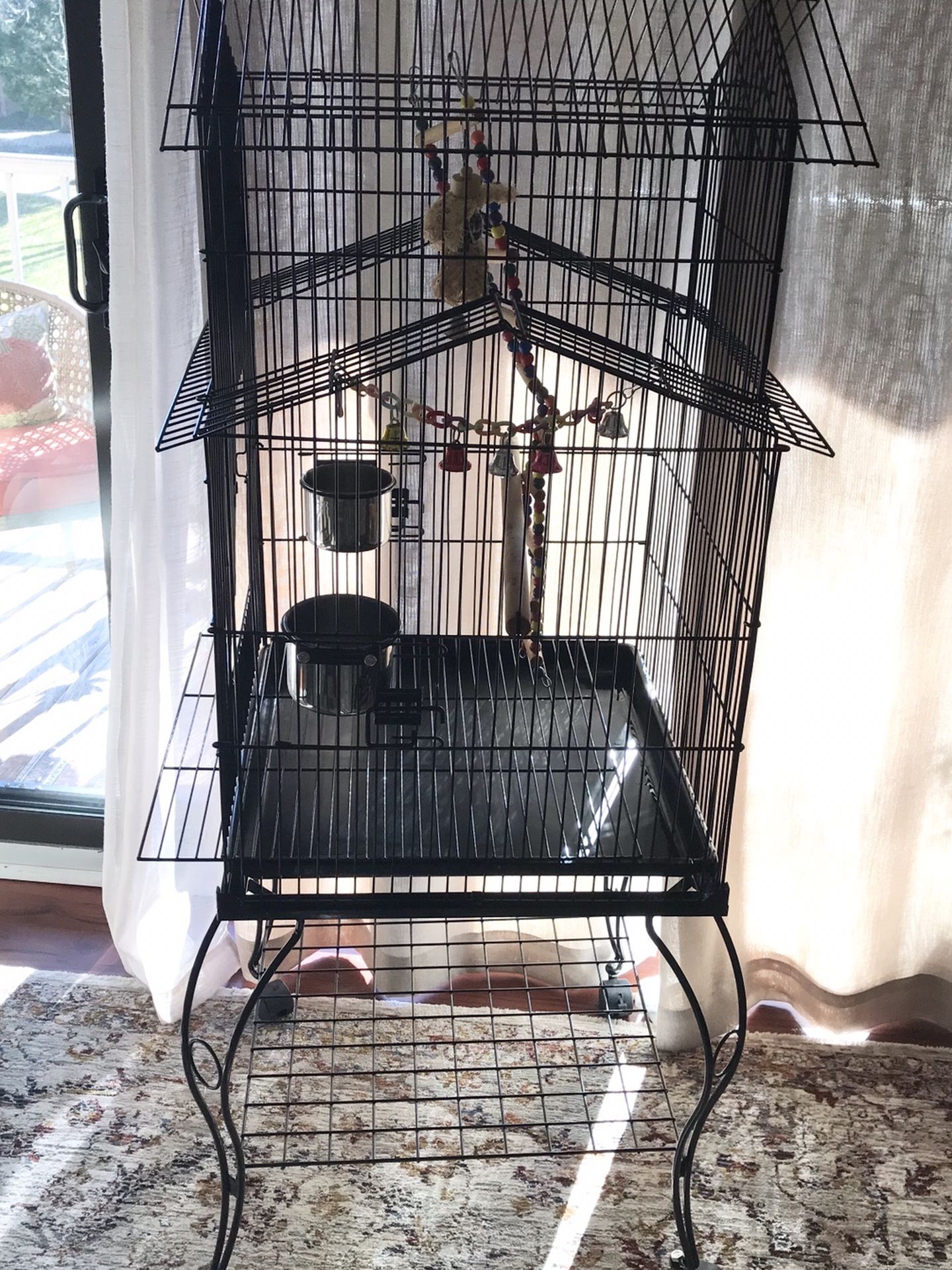 Bird Cage With Toys