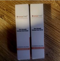 2 BronzeTan max strength tanning nasal sprays