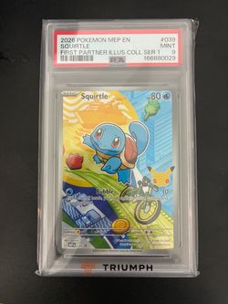 PSA 9 squirtle first partner collection