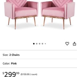 2 Velvet Arm Chairs