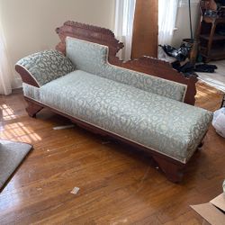 Antique Handmade Mohagney Chaise Lounge 