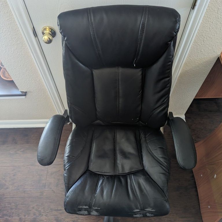 Rolling Black Desk Chair - Used Slightly Worn