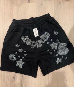 Sp5der rhinestone shorts brand new w tags