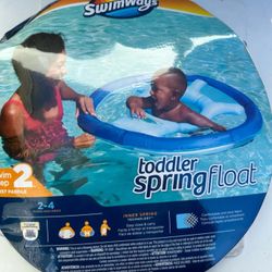 New SwimWays Toddler Spring Float Swim Step 2 First Paddle 2 to 4 years Blue (cash & pick up only)