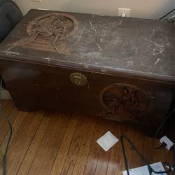Old Steamer Trunk From China