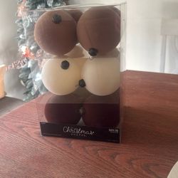 Velvet Brown Christmas Ornaments
