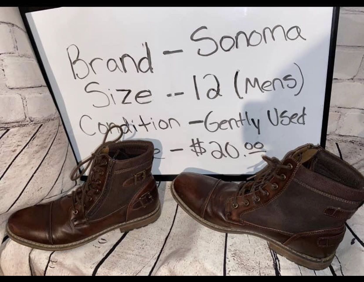 Sonoma men’s shoes boots Size 12