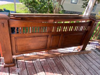 Headboard with footboard and bed
