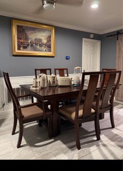 Dining room table and chairs