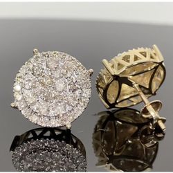 Authentic 10K 2.25 CTTW Diamond Earrings