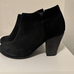 Black Suede Booties 
