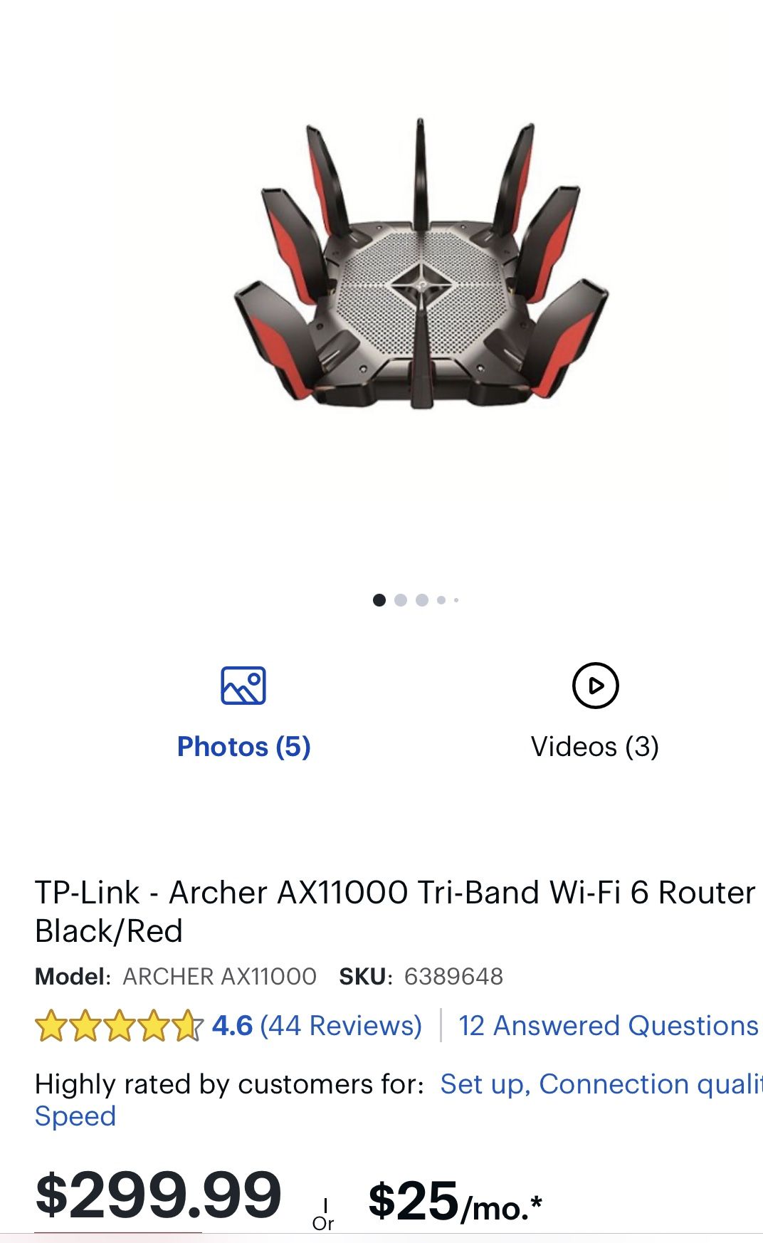 TP-Link Archer AX11000 Tri-Band Wi-Fi Router