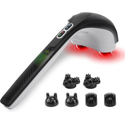 Snailax Cordless Handheld Back Massager with Heat,