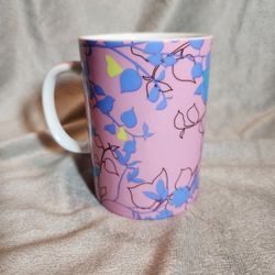 Starbucks 2006 Pink Floral Butterfly Mug | Flowers Branches Ceramic
