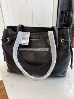 Michael Kors Brand New Lg Leather Black Tote Bag - With Tags
