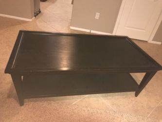 small black wooden table