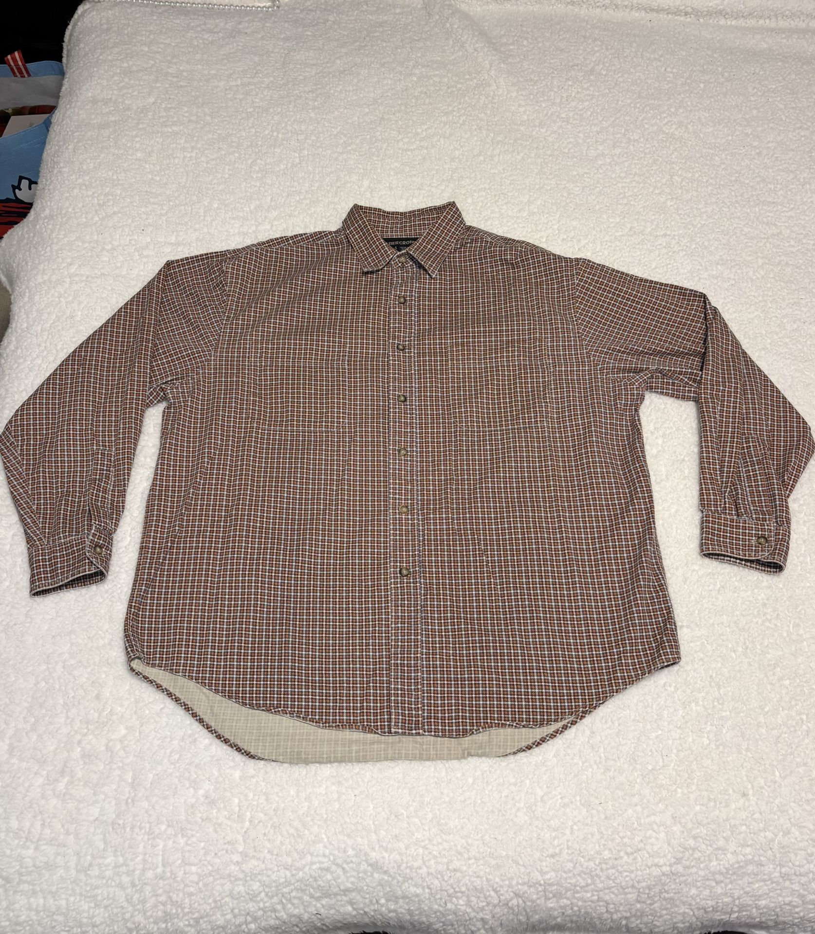 Abercrombie & Fitch 90s Plaid Flannel Button Shirt
