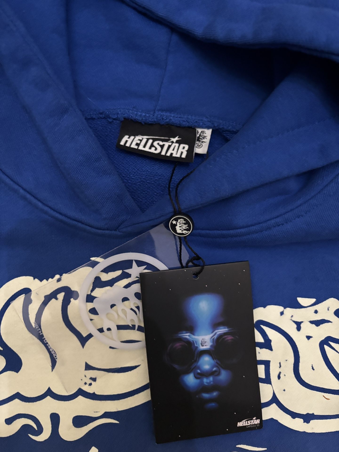Brand New Blue Hellstar Hoodie,All Products : American Fashion Style Bags On Sale