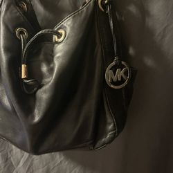 Michael Kors Black Leather Purse 