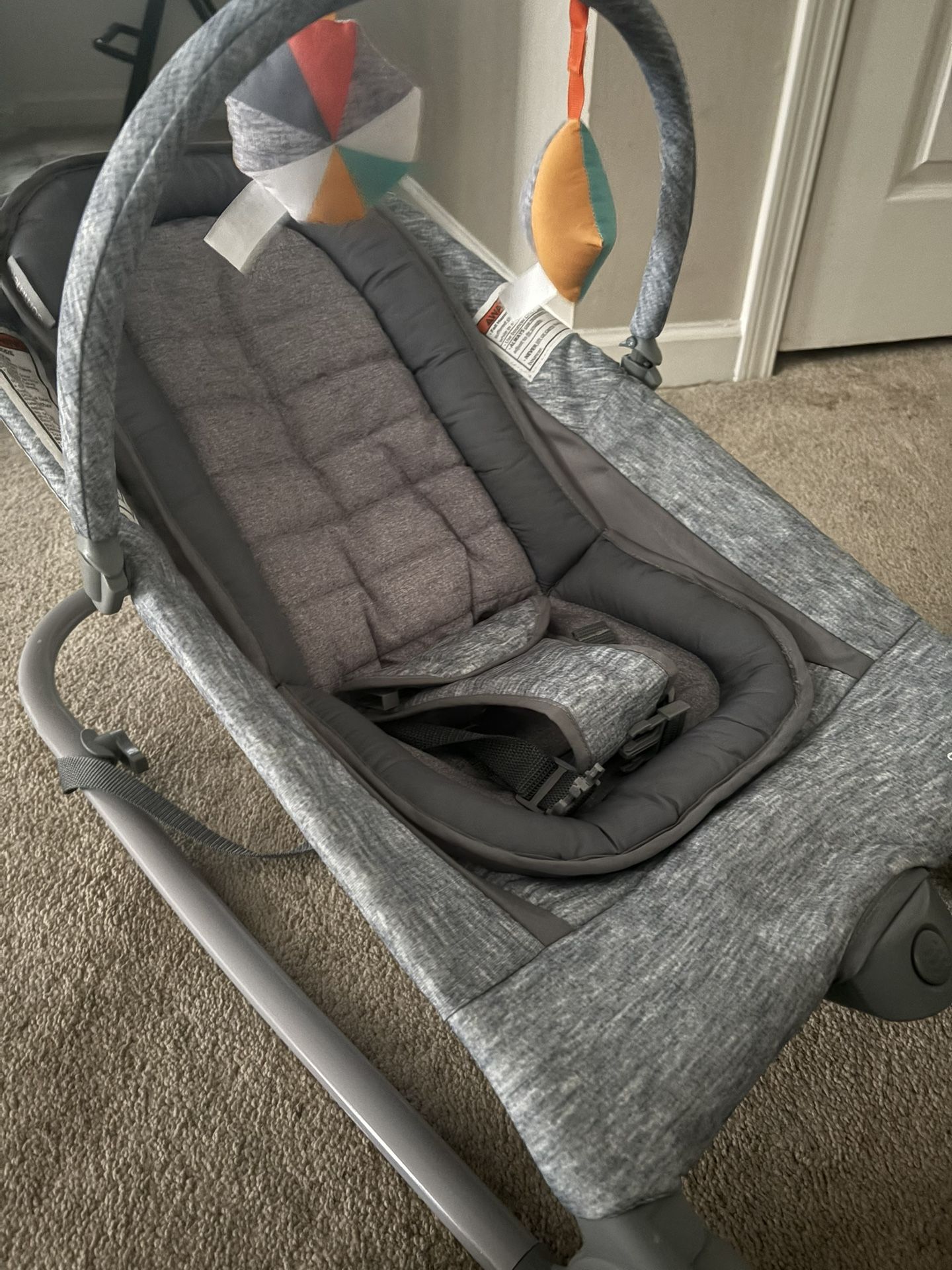 Summer by Ingenuity 2-in-1 Baby Bouncer & Rocker Duo, Light Gray Tweed
