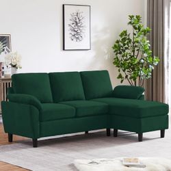 New Fully Assemble Green Sofa With Ottoman 